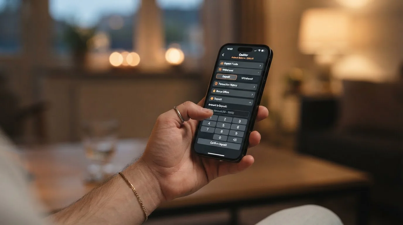 Detail chytrého telefonu s bankovní aplikací během platby přes online bránu