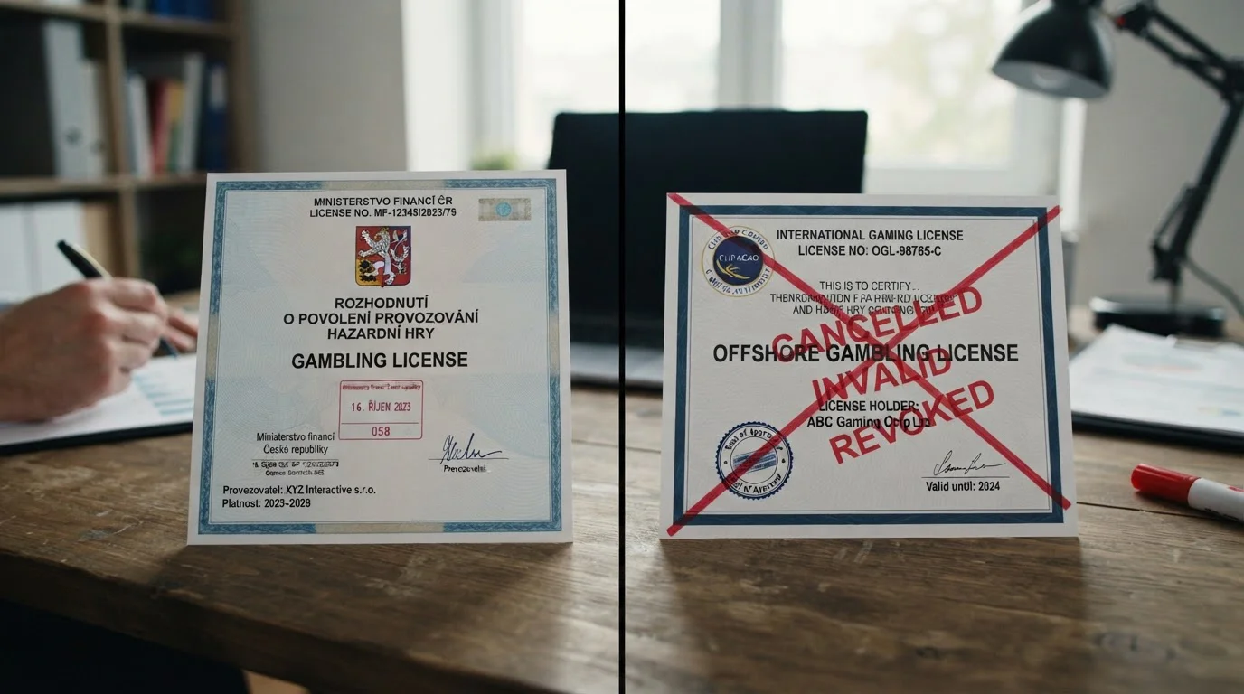 Rozdíl mezi legálním kasinem s českou licencí a nelegálním offshore webem
