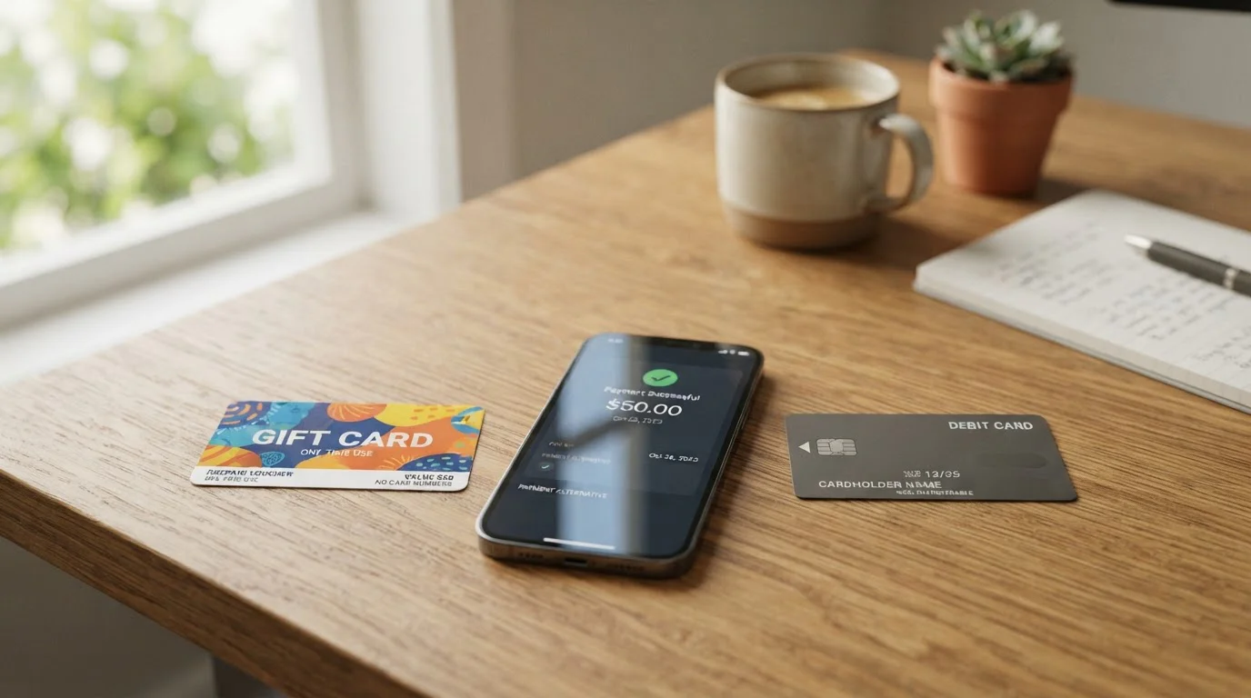 Předplacený poukaz, karta a telefon jako alternativní platební metody