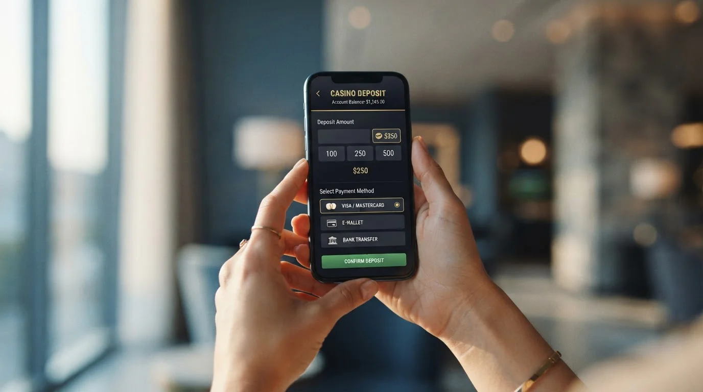 Hero image ukazující moderní smartphone s O2 logem a casino rozhraním na obrazovce