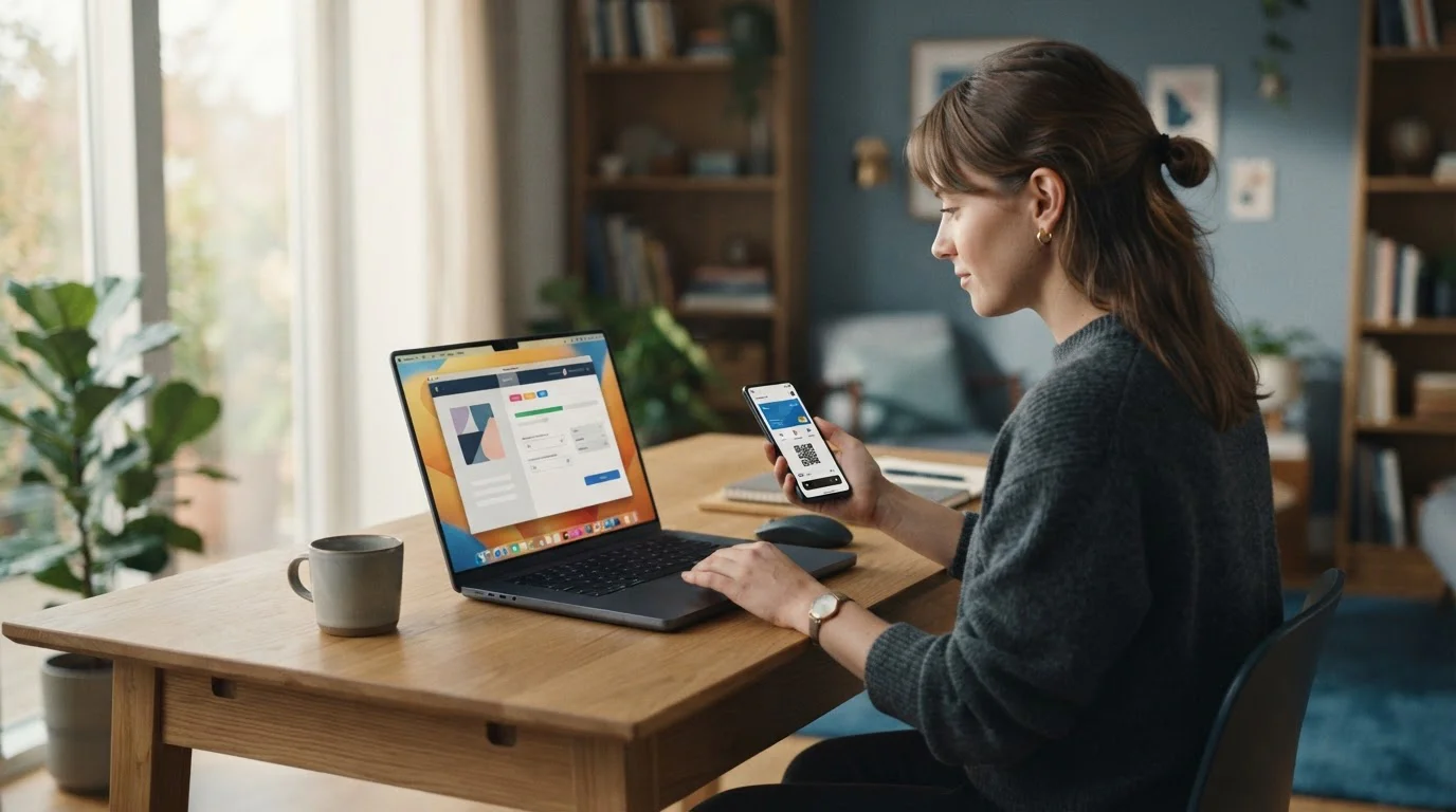 Notebook a smartphone s otevřeným rozhraním pokladny casina