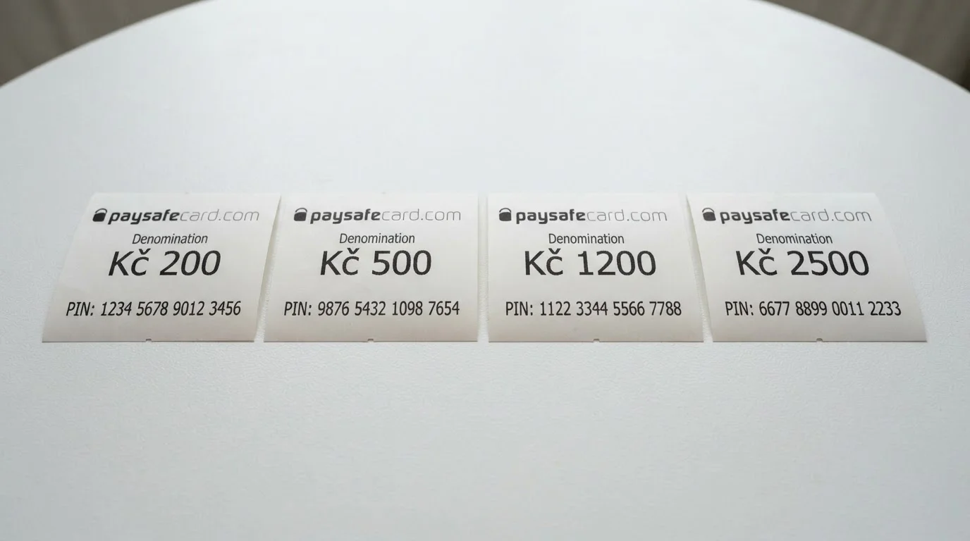 Předplacený kód paysafecard s nominály v českých korunách